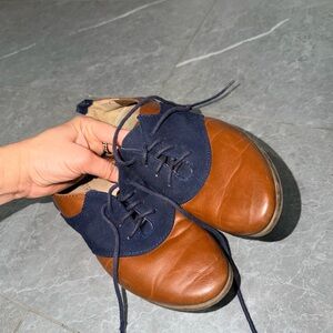 Men's Two-Tone Leather and Canvas Shoes